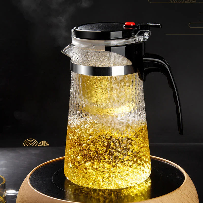 Afralia™ Pyrex Tea Set: High Quality Kung Fu Tea Pot & Infuser Filter Pot