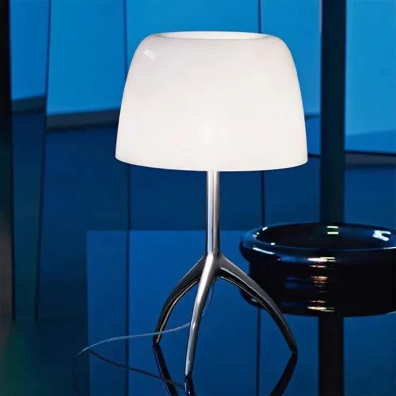 Afralia™ Lumiere Piccola Chrome Table Lamp Simple Bedroom Bedside Coffee Tables LED Light