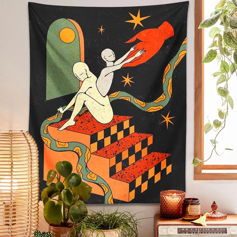 Afralia™ Mandala Macrame Wall Hanging Tapestries for Home Decor