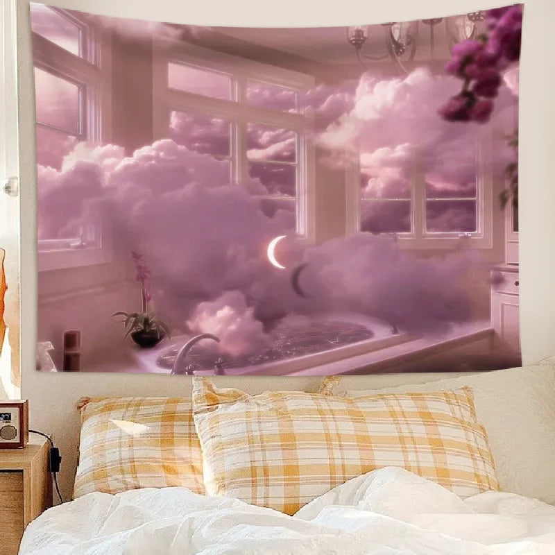 Afralia™ Modern Bedroom Decor Wall Tapestries Fabric Poster Cloth Customization