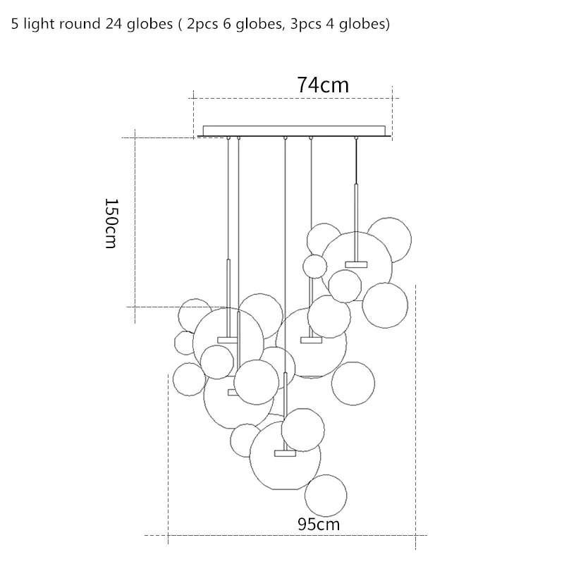 Afralia™ Milky Glass Globes LED Pendant Lights for Dining Room, Modern Luminarias LED Hanging Lamp