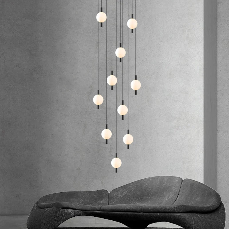 Afralia™ Minimalist Ball Chandelier: Modern Home Decor & Kitchen Lighting