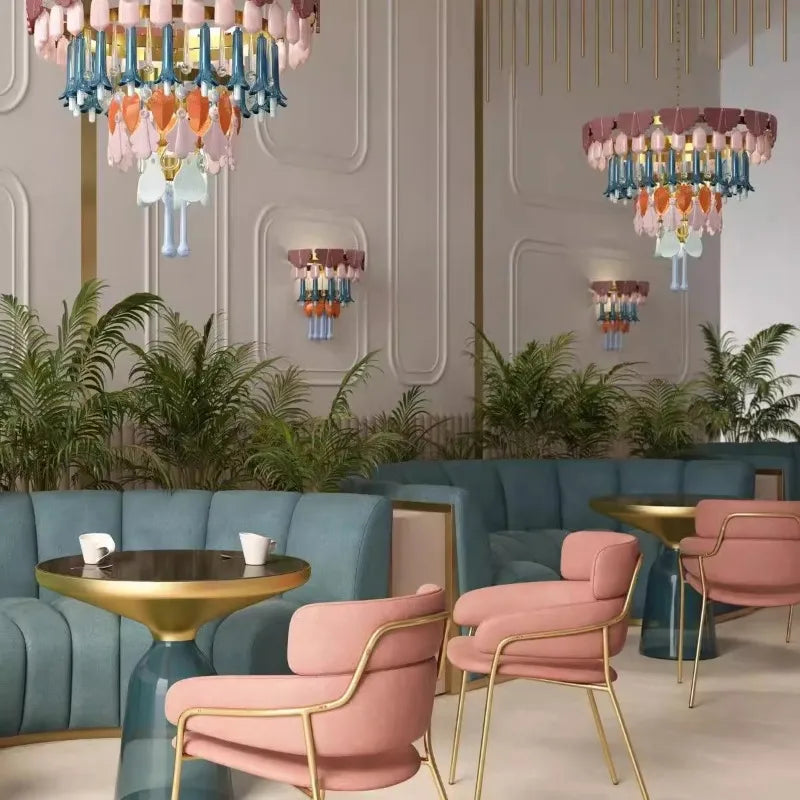 Afralia™ Ceramic Color Chandelier: Creative Art for Living, Dining, Bedroom & Study Rooms