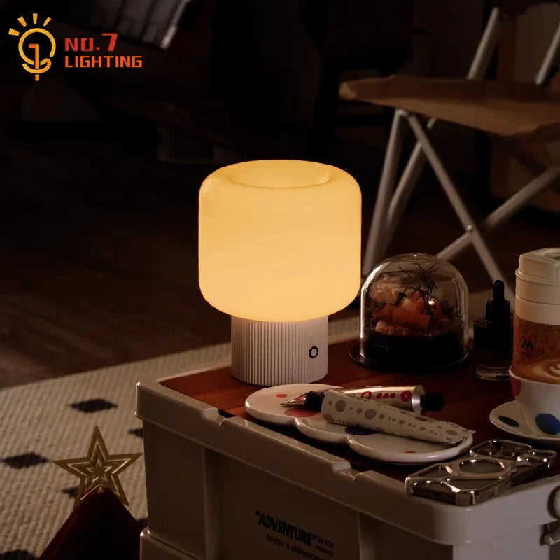 Afralia™ Touch Control USB Table Lamp Cream Wind LED for Home Decor & Lighting