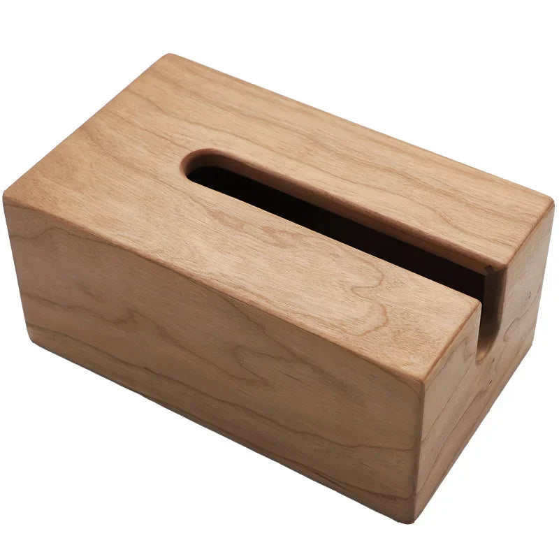 Afralia™ Wooden Tissue Box Holder for Napkins & Paper Towels
