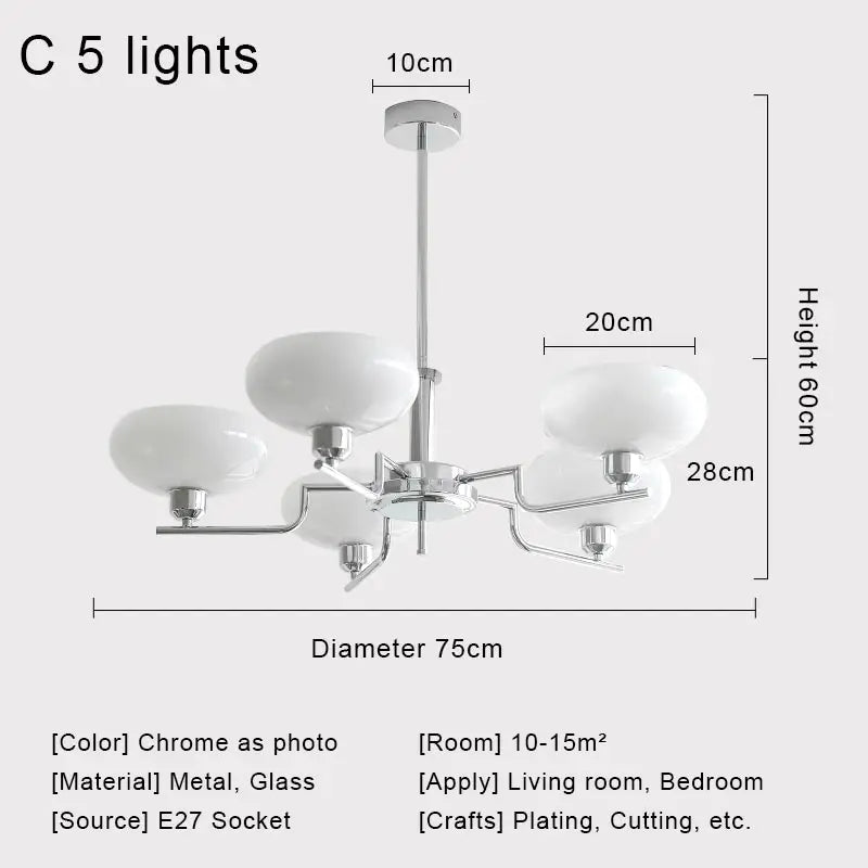 Afralia™ Nordic Chrome Glass Ball Led Chandelier for Modern Home Decor