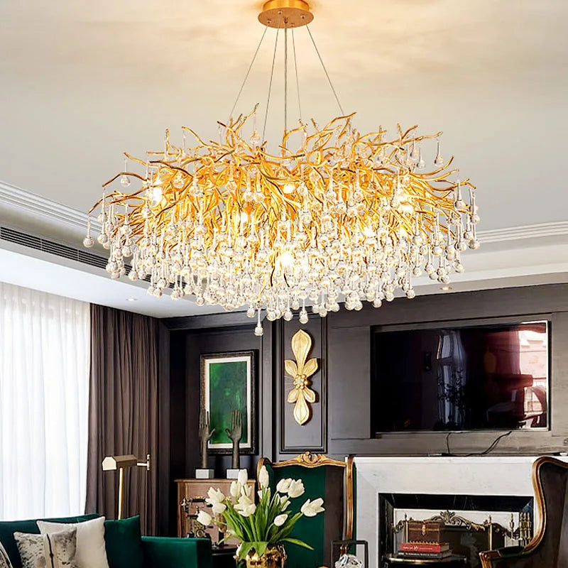 Afralia™ Crystal Chandelier: Modern LED Luxury for Living Room Decor & Lighting