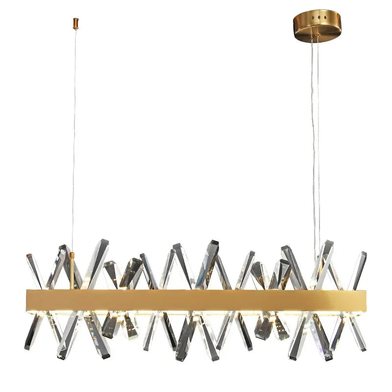 Afralia™ Luxury Crystal LED Chandelier for Modern Dining Room Decor