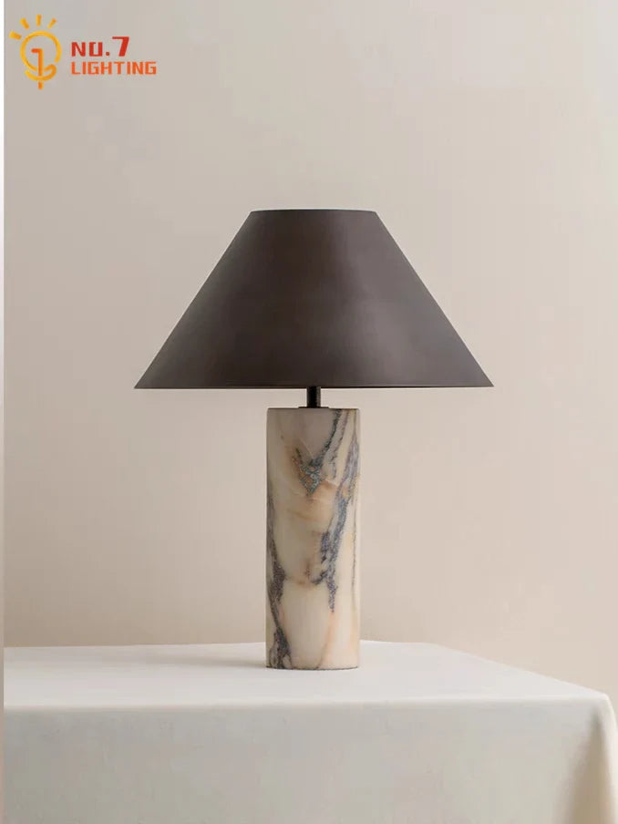 Afralia™ Marble Stone Table Lamp LED E27 Minimalist Modern Desk Light