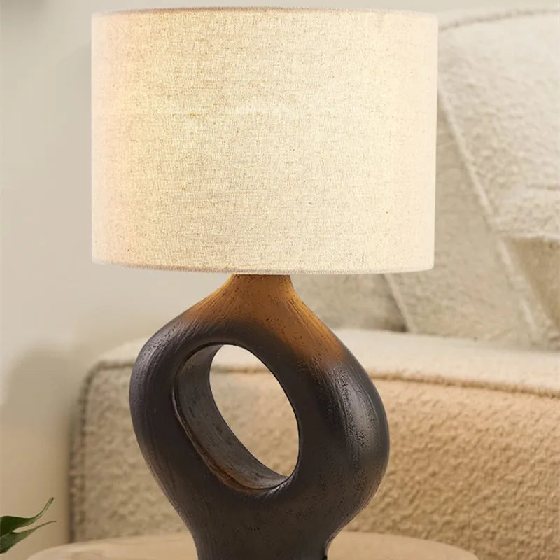 Afralia™ Japanese Wabisabi Table Lamp E27 Living Room Bedroom Decor Lighting