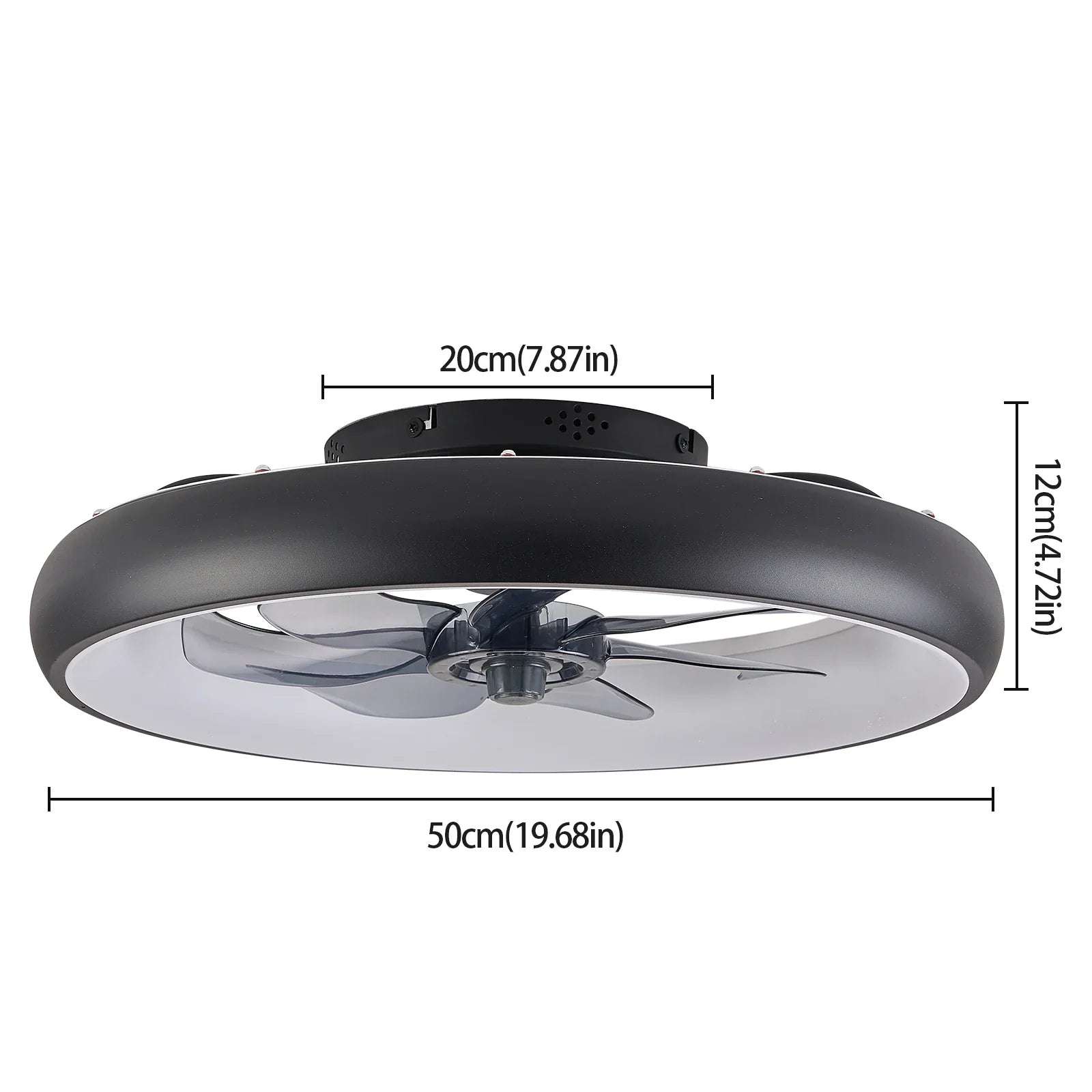 Afralia™ Modern Black LED Ceiling Fan Remote Chandelier with 6 Speeds & Timer