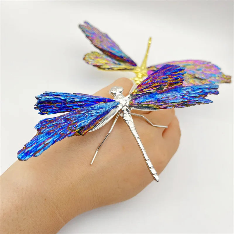 Afralia™ Crystal Dragonfly Handmade Natural Crystal Decorative Figurines
