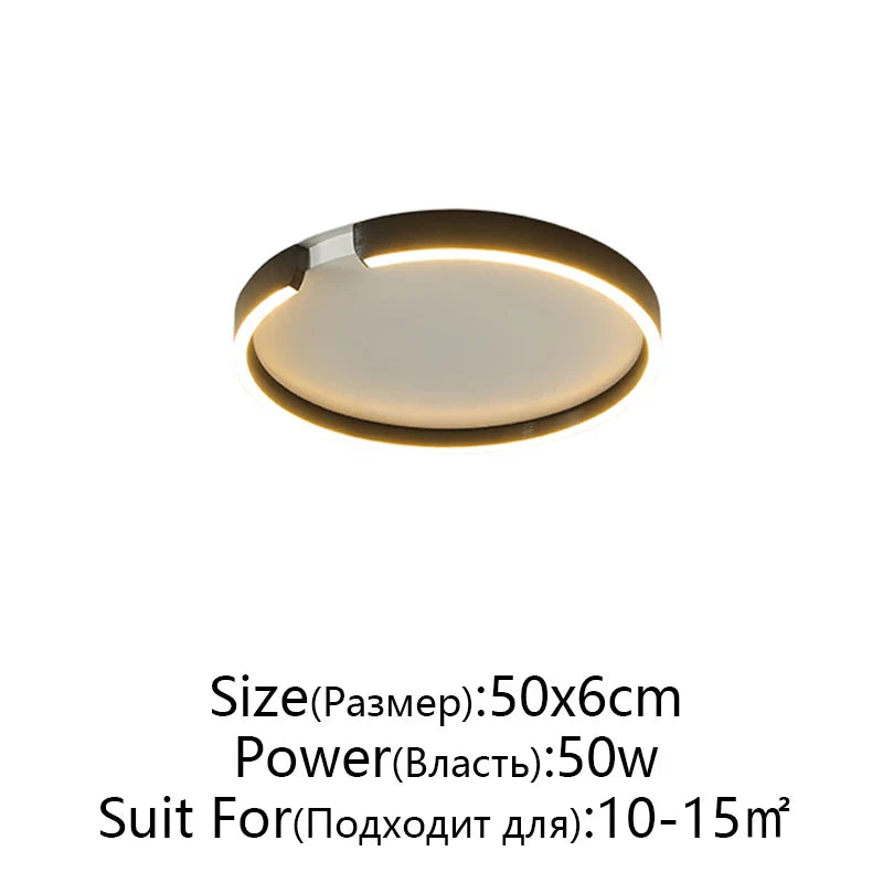 Afralia™ RoseGold LED Ceiling Light for Home Living Room Bedroom Dining Room