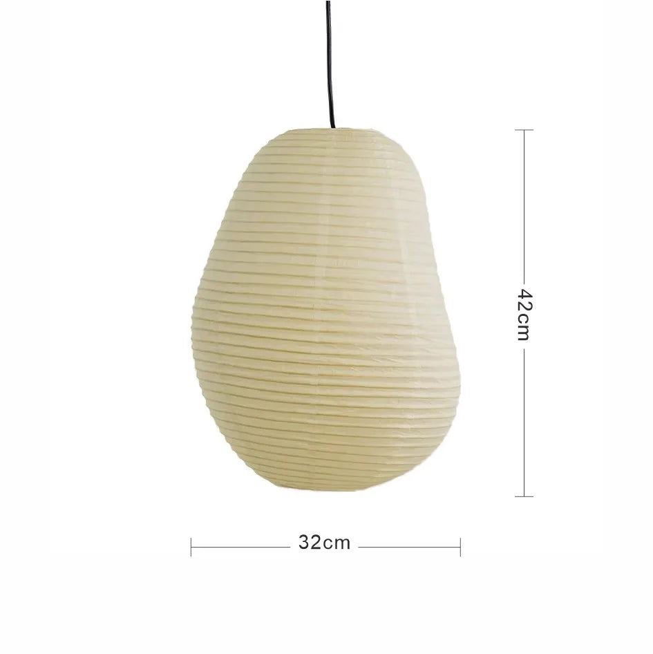 Afralia™ Noguchi Pendant Lights LED E27 Rice Paper Hanging Lamp Zen Art