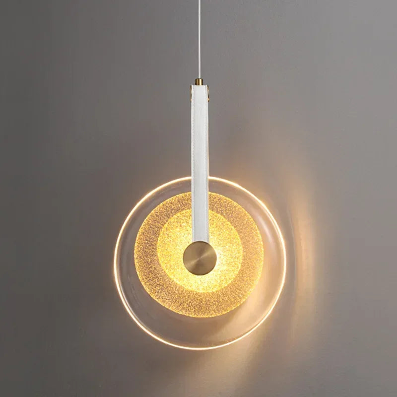Afralia™ Circular Glass LED Chandelier - Modern Nordic Style for Home Decor