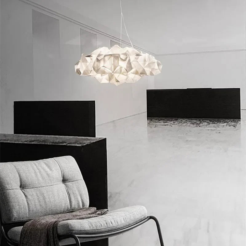 Afralia™ Clouds White Gold Pendant Light