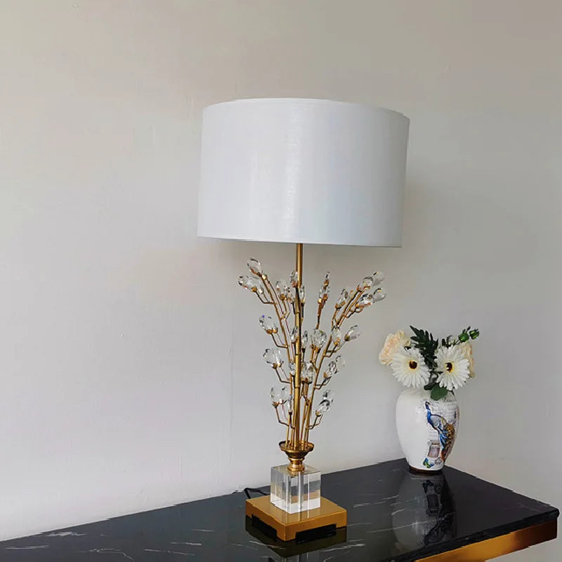 Afralia™ Crystal Branch Table Lamp: Modern Luxe Decor for Bedroom, Living Room & Home Reading