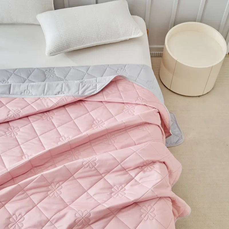 Afralia™ Cool Summer Blanket: Lightweight Soft Ice Cooling Comforter for Hot Sleepers