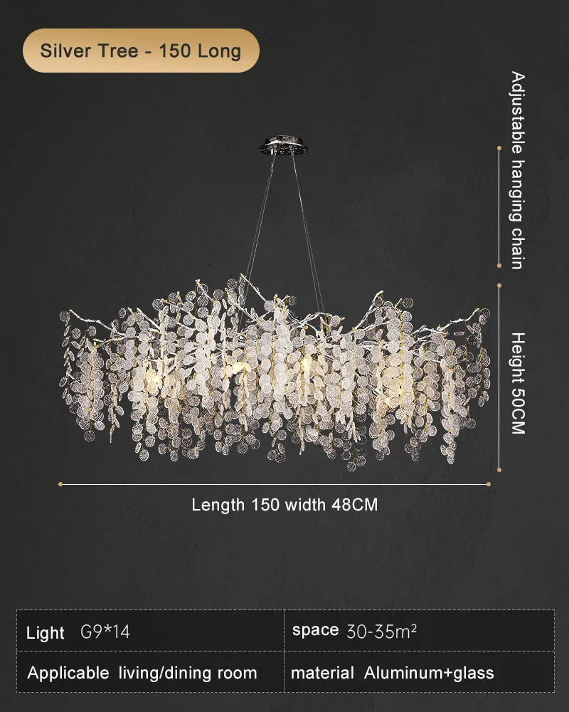 Afralia™ Luxury Crystal Branch Pendant Lamp for Dining Room, Hotel Lobby, and Living Room