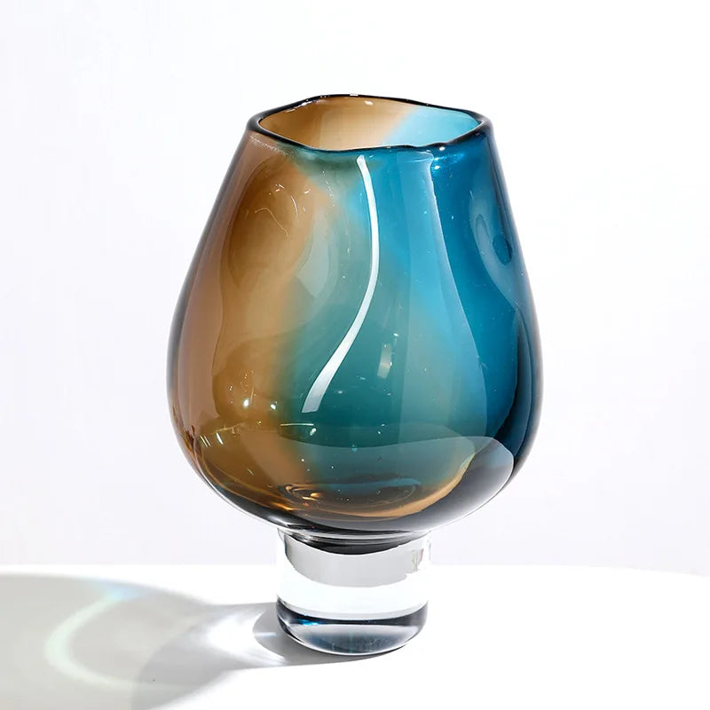 Afralia™ Gradient Glass Vase Flower Arrangement Home Decor Bouquet Vaseäß