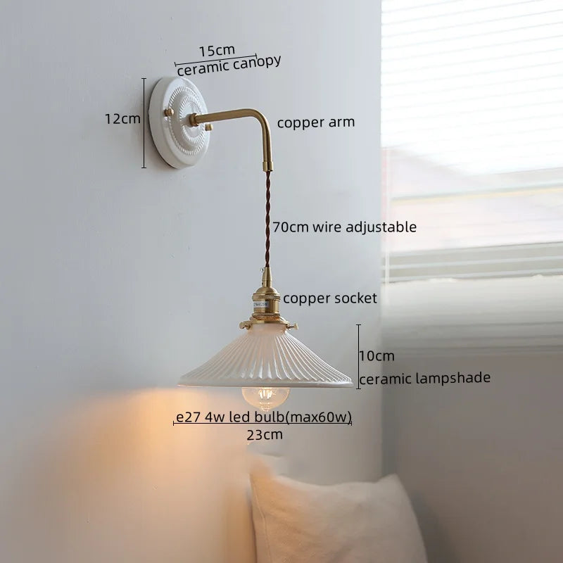 Afralia™ Modern Ceramic LED Wall Lamp for Home Decor