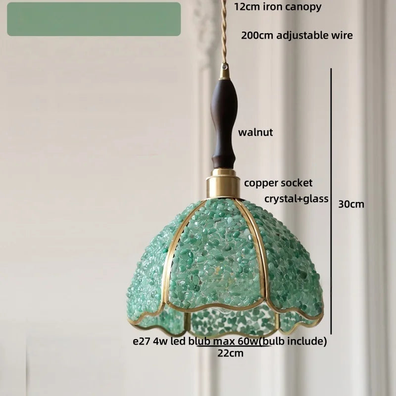 Afralia™ Crystal Glass LED Pendant Lamp: Modern Nordic Style Hanging Light Fixture for Home Decor