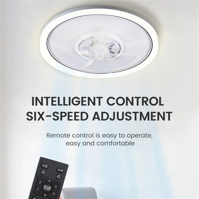 Afralia™ Modern White Ceiling Fan Light 120W LED Remote Control Dimmable Chandelier Fan