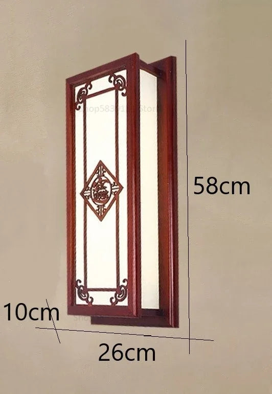 Afralia™ Wooden Ceiling Lights: Modern Chinese Style, Solid Wood Lamps for Living Room and Bedroom