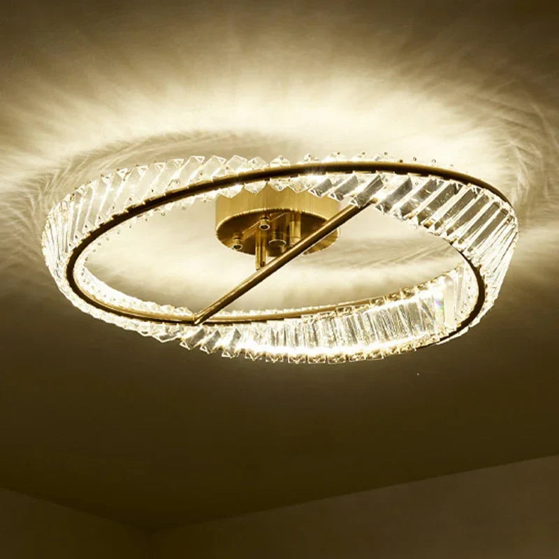 Afralia™ Crystal LED Ceiling Lights for Modern Luxury Dining Room Decor