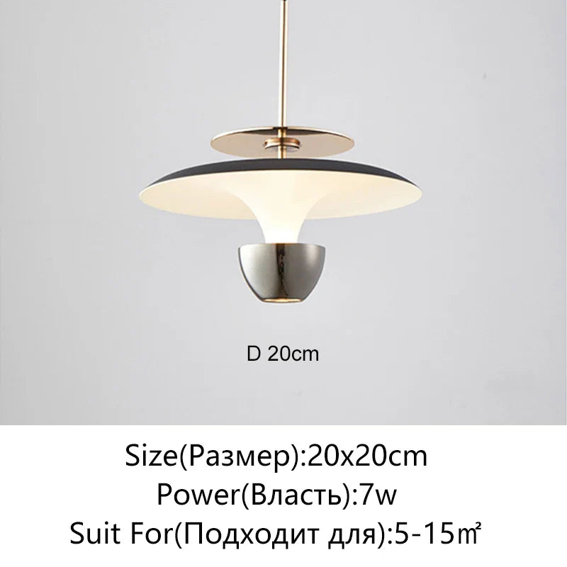 Afralia™ Saucer LED Pendant Lamp for Home Decor and Dining, Designer UFO Light