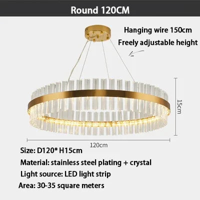 Afralia™ Crystal LED Ring Chandelier: Modern Home Lighting Fixture
