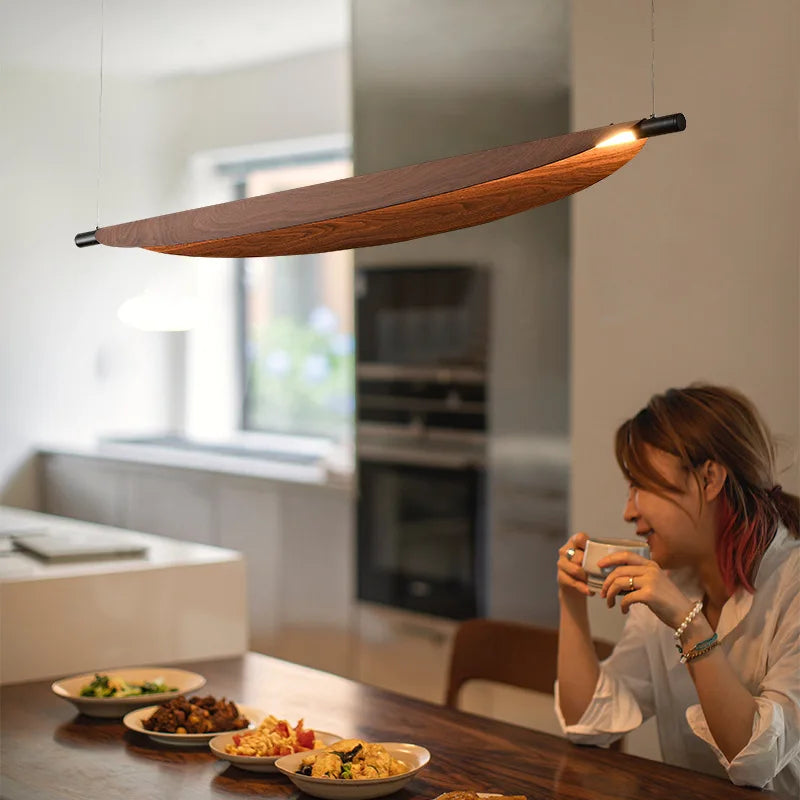 Afralia™ LED Wabi Sabi Chandelier: Modern Japanese Dining Table Pendant Light for Home, Office, and Bar