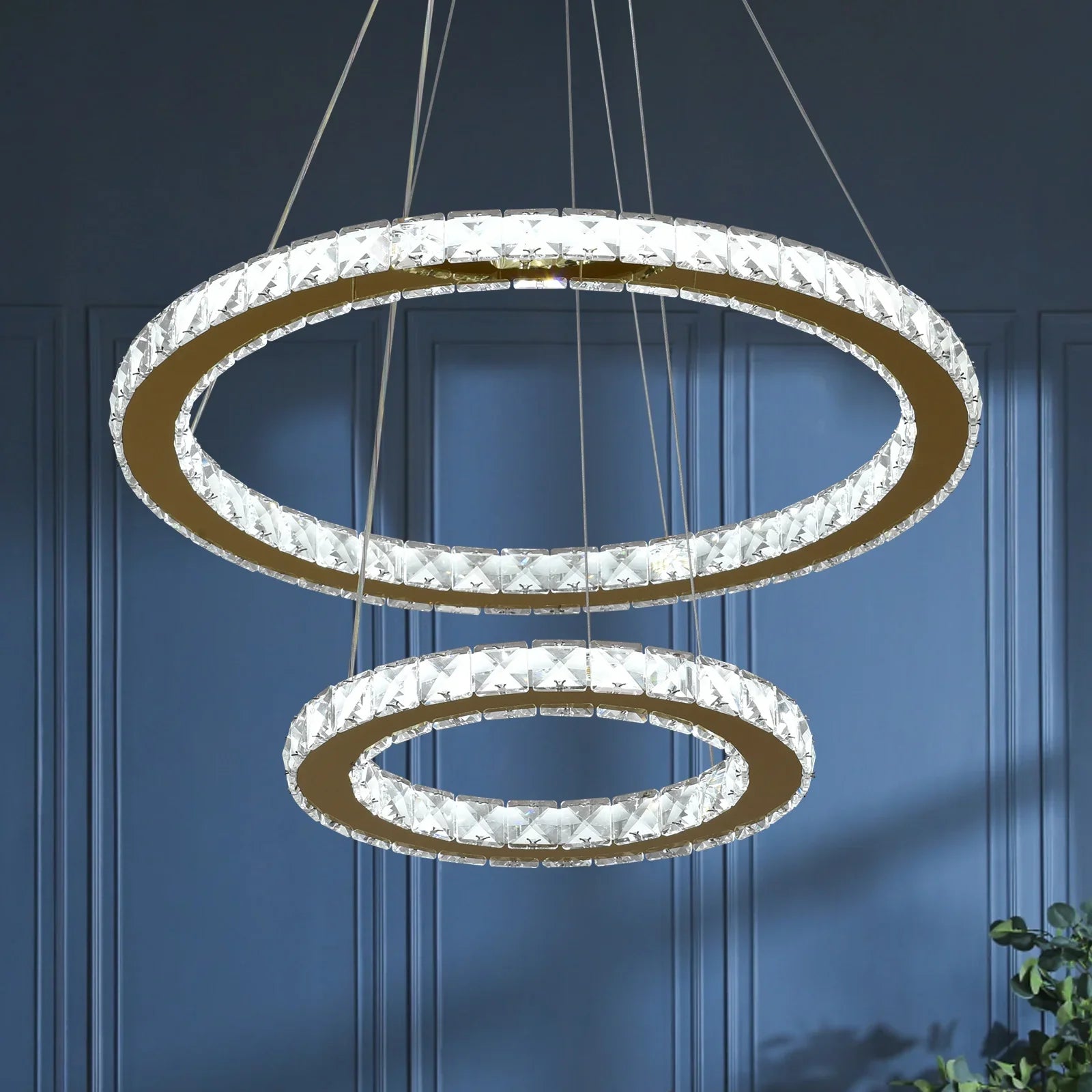 Afralia™ Crystal Pendant LED Chandelier for Modern Living Room Kitchen Decor