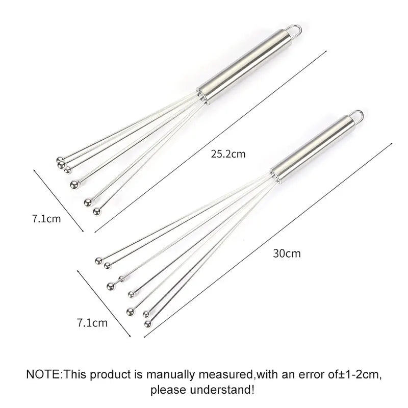 Afralia™ Stainless Steel Egg Beater Whisk Mixer Kitchen Gadget, Durable & Multi-purpose
