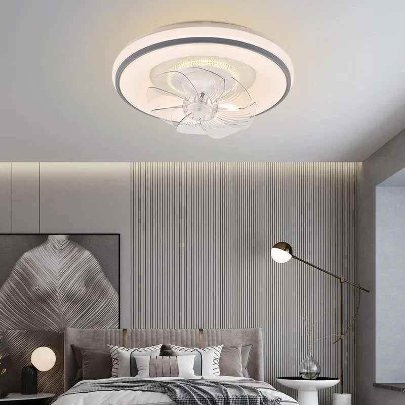 Afralia™ LED Ceiling Fan: Modern Scandinavian Invisible Design for Living Room, Bedroom & Restaurant