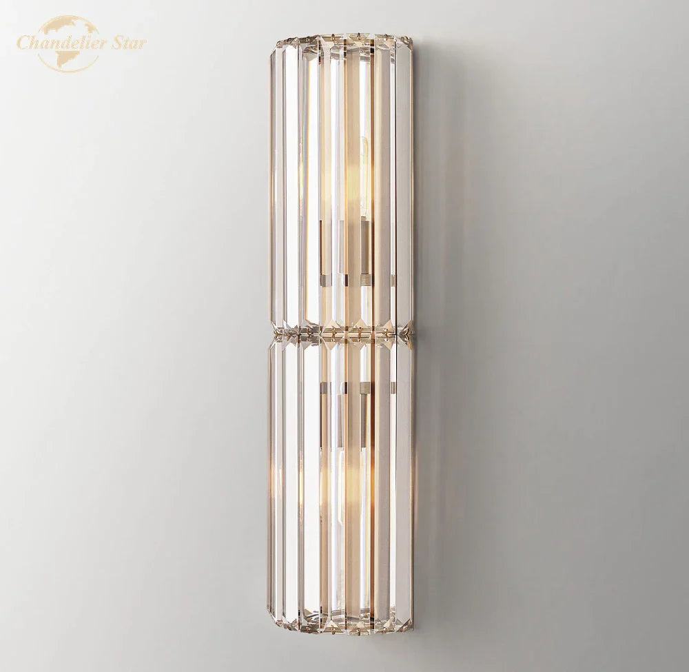 Afralia™ Crystal LED Wall Sconce for Living Room, Bedroom, Bathroom - Modern Indoor Lighting