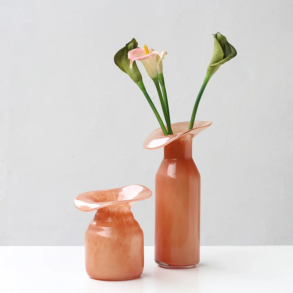 Afralia™ Wide-mouth Glass Hydroponic Color Vase for Home Decoration