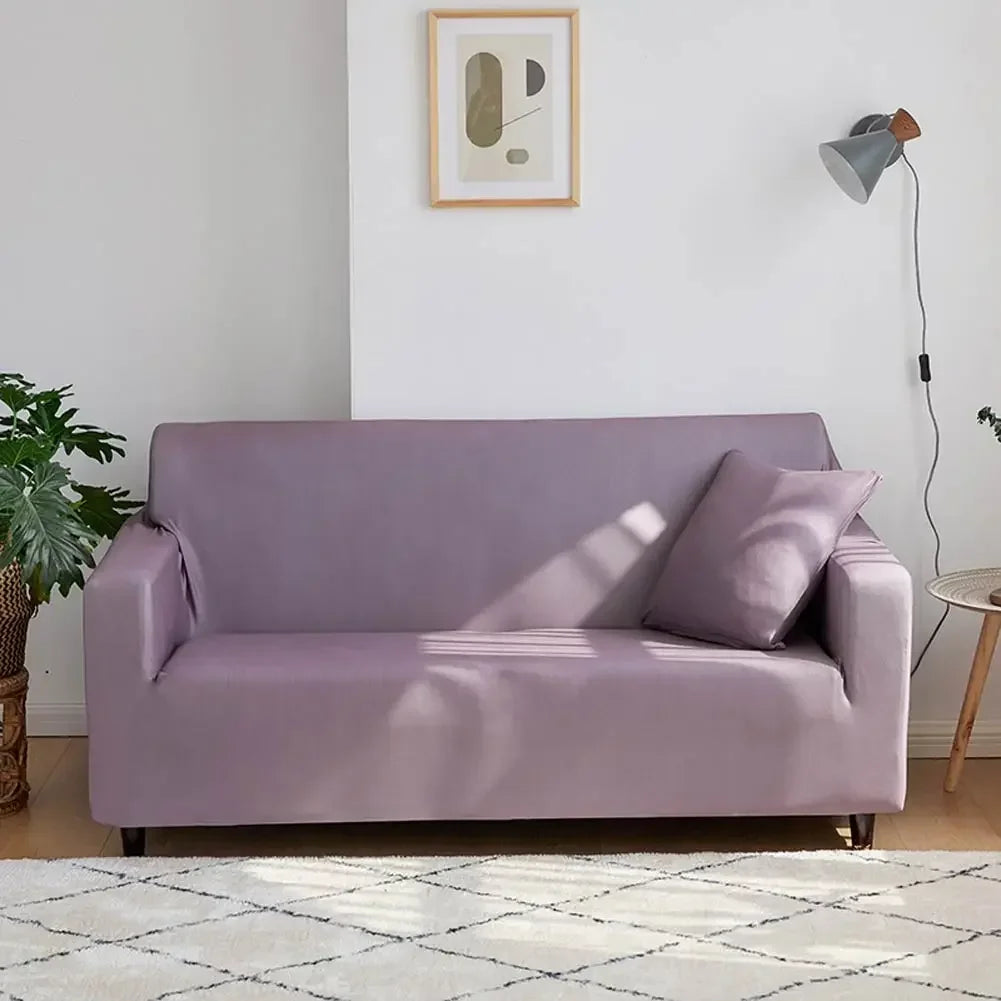 Afralia™ Solid Sofa Cover Slipcover Stretch for Chair, Loveseat, L-shaped Sectional