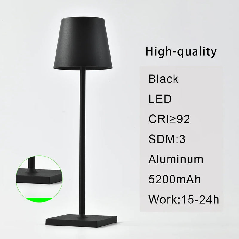 Afralia™ Poldina Cordless Table Lamp - USB Rechargeable, Acrylic Decor, Bedroom & Bar