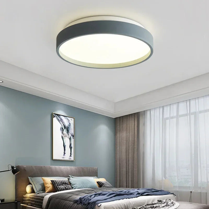 Afralia™ Modern LED Round Ceiling Lamp for Living Room, Dining Room, and Bedroom