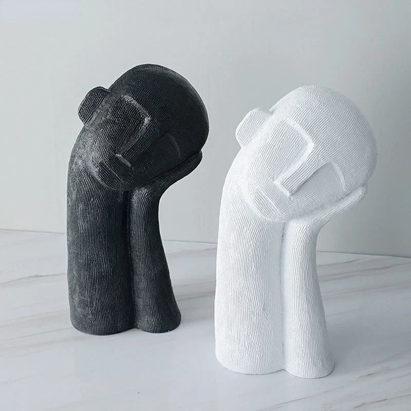 Afralia™ Sleeping Figures Resin Ornaments Crooked Head Decoration Sculpture Decor Figurines
