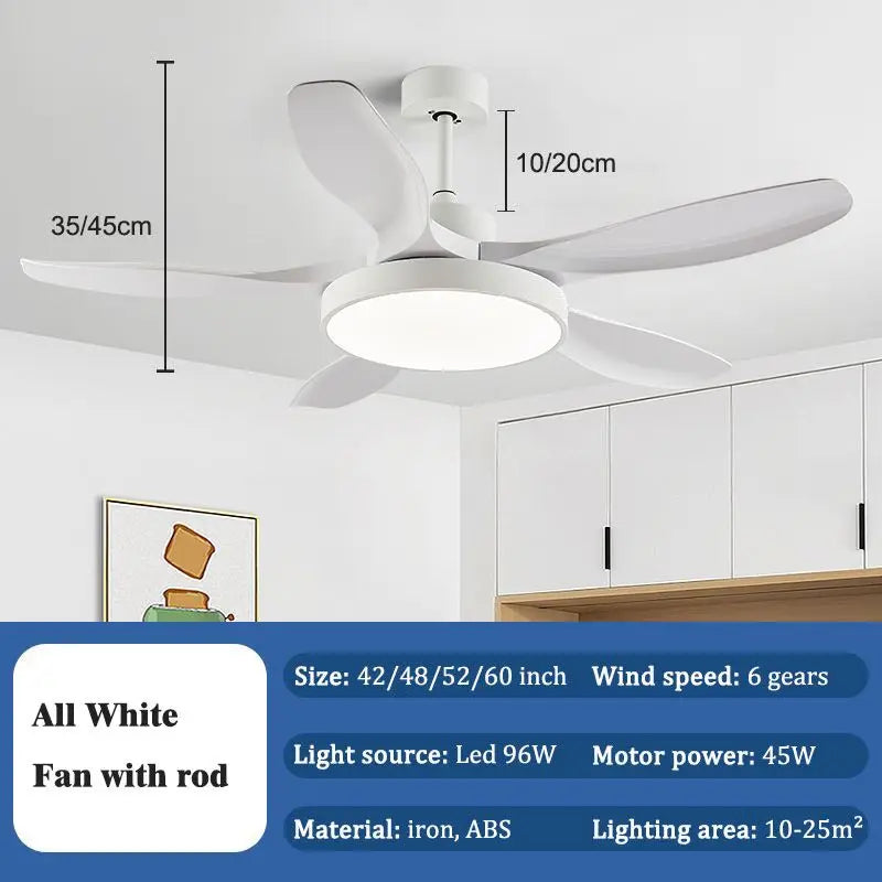 Afralia™ 52" DC Ceiling Fan Light Remote Control LED Living Bedroom 220V 110V