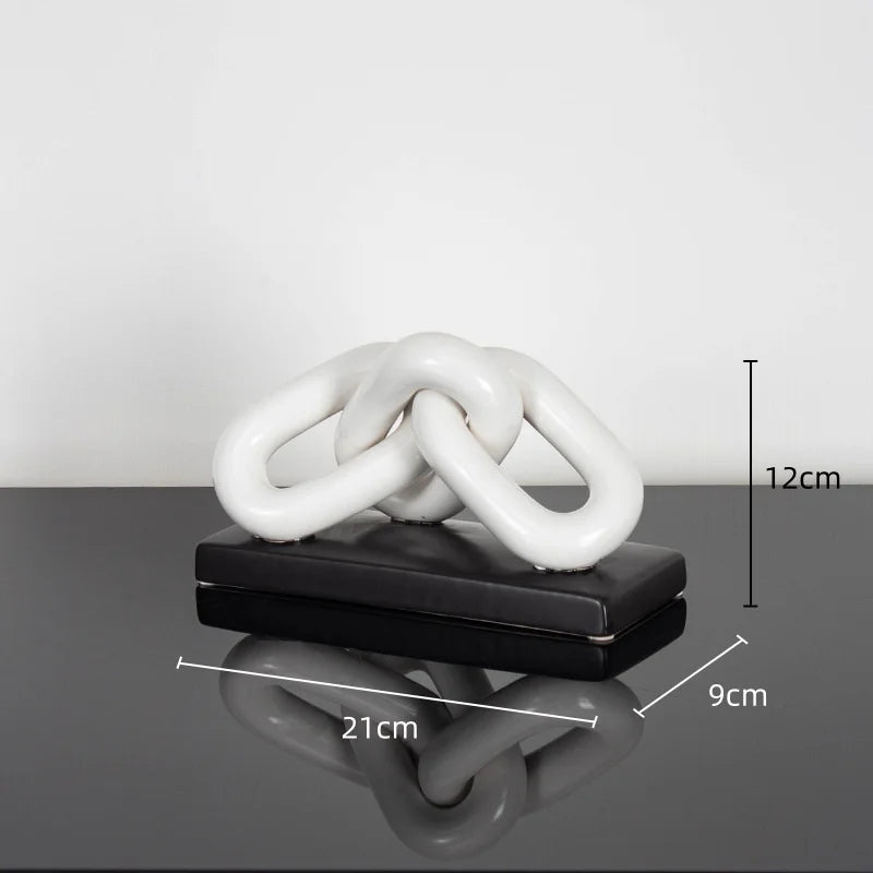 Afralia™ Golden Chain Skeleton Lock Home Decoration Figurine