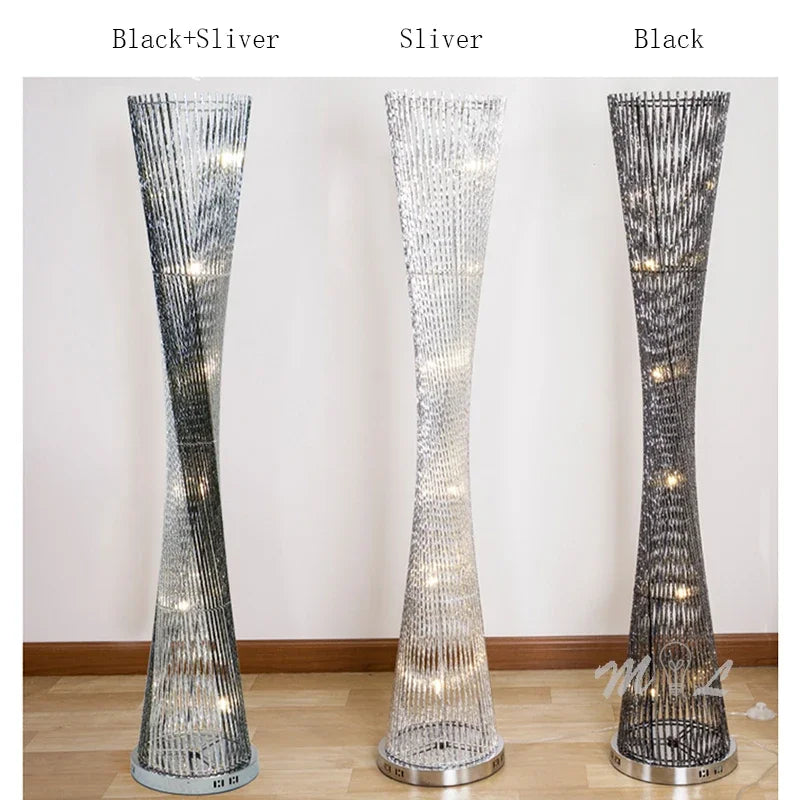 Afralia™ Aluminum Tower Floor Lamp for Living Room Decor – Modern LED Standing Light