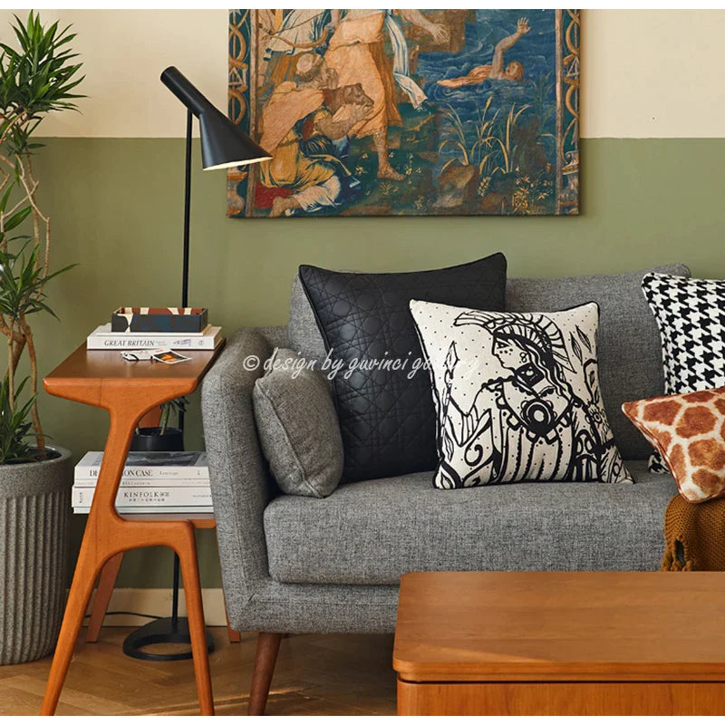 Afralia™ Cheetah Giraffe Skin Pattern Lumbar Pillow Cover 30x50cm