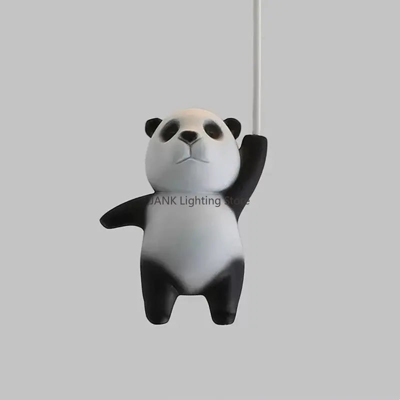 Afralia™ Kids Cartoon Panda Polar Bear Ceiling Light Chandelier for Boys and Girls' Bedroom