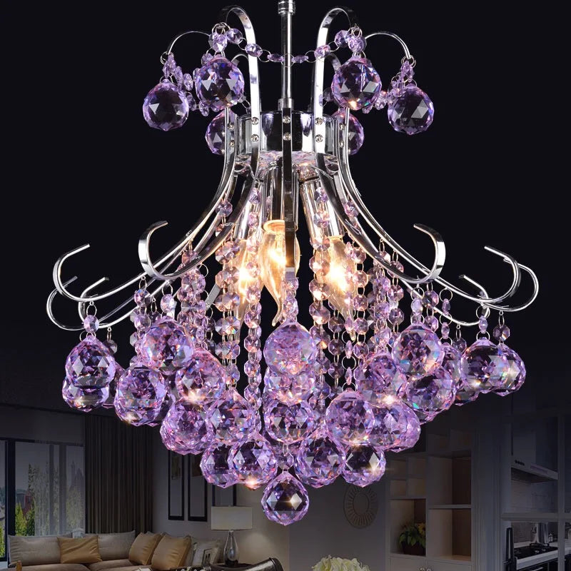 Afralia™ Modern Crystal Chandelier | Colourful Indoor Living Room Light Fixture