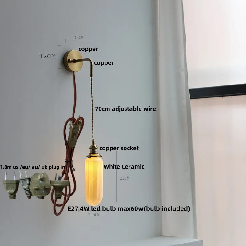 Afralia™ Clear Glass LED Wall Lamp Modern Crystal Home Decor Nordic Design