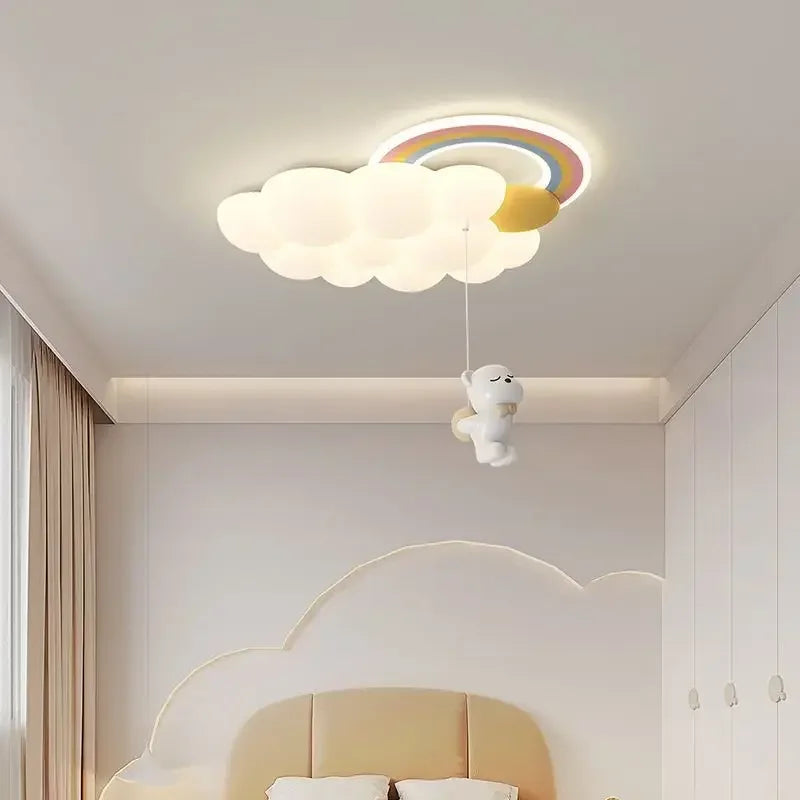 Afralia™ Nordic Cloud Child Ceiling Light: Stylish Chandelier for Girl Bedroom & Nursery