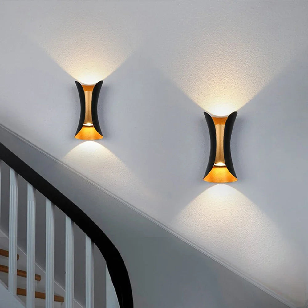 Afralia™ Modern Nordic Aluminum LED Wall Lamp for Living Room Bedroom Bedside Sconce